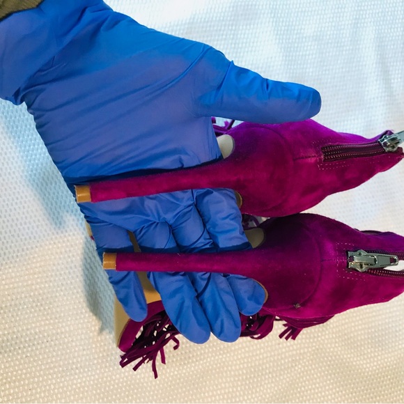 Steve Madden Vibrant Purple Fringe Heels - Picture 7 of 8